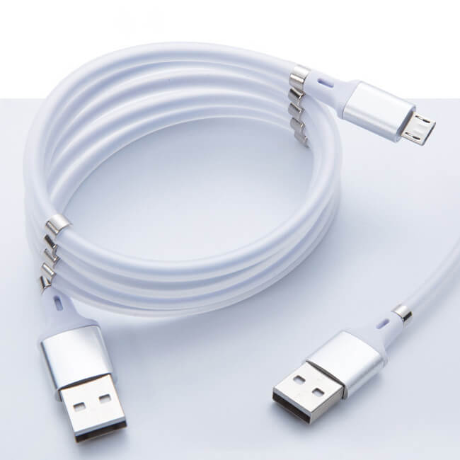 Smart Device Magnetic Auto Curl Data Cable