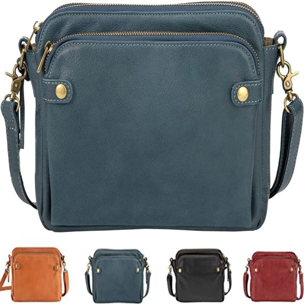 Three Layer Leather Crossbody Bags