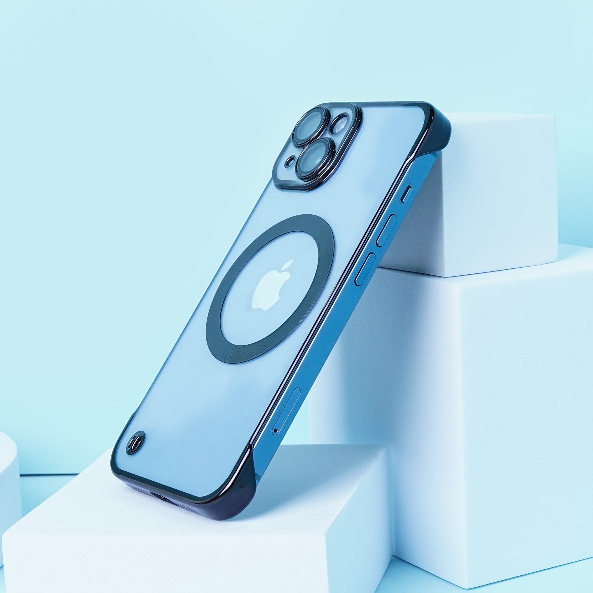 iPhone 14 series Transparent Frameless Magnetic Magsafe Slim Case