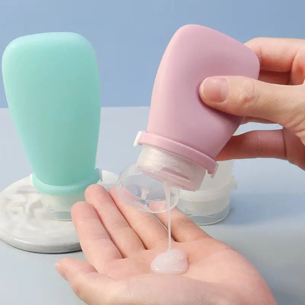 Silicone Refillable Squeezable Dispenser Bottle