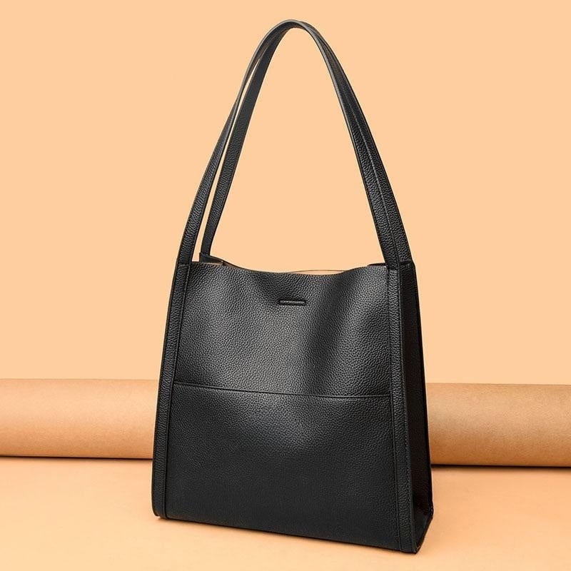 Solid Women Leather shoulder bag