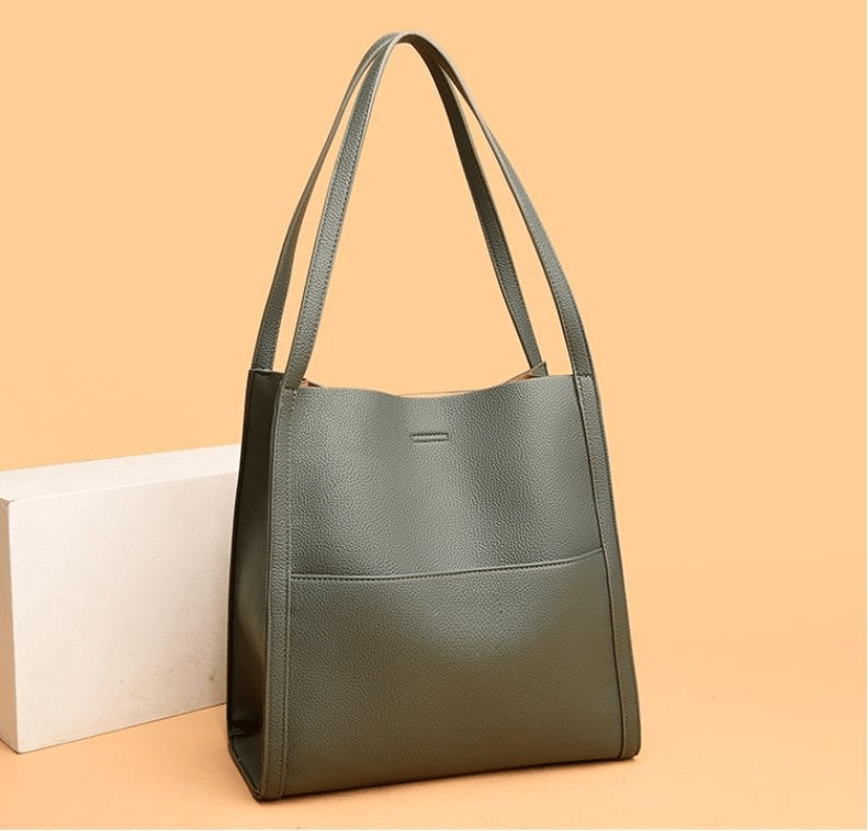 Solid Women Leather shoulder bag