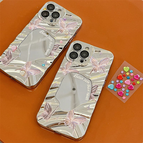 Electroplated butterfly iPhone Case