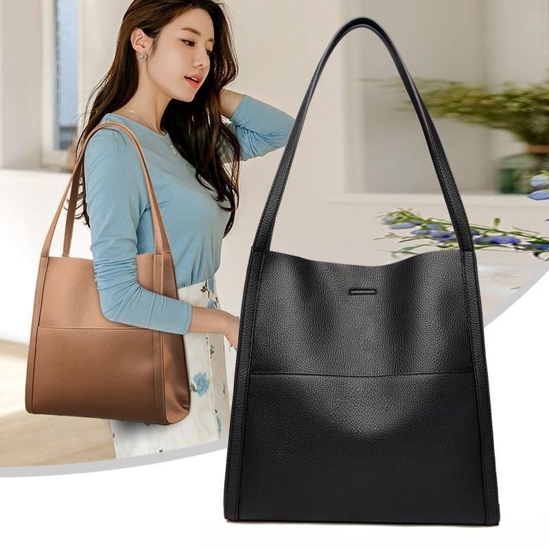 Solid Women Leather shoulder bag