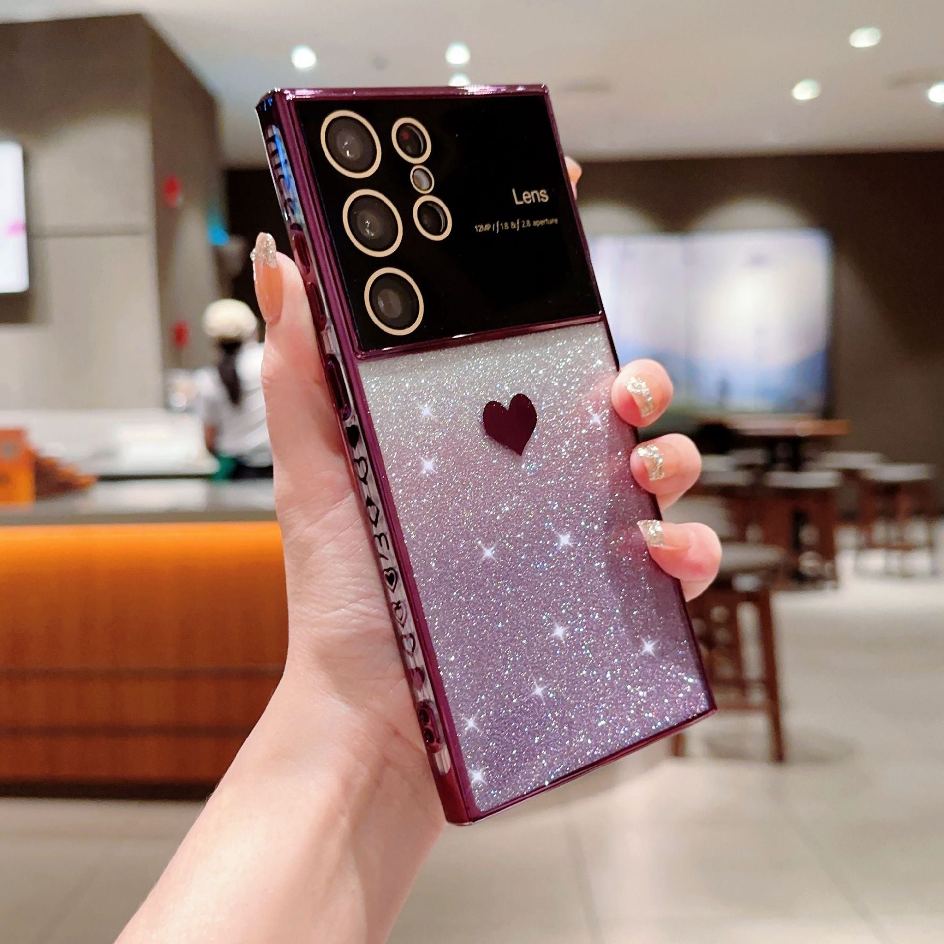 S23 ULTRA Gradient Heart Premium Case For Women