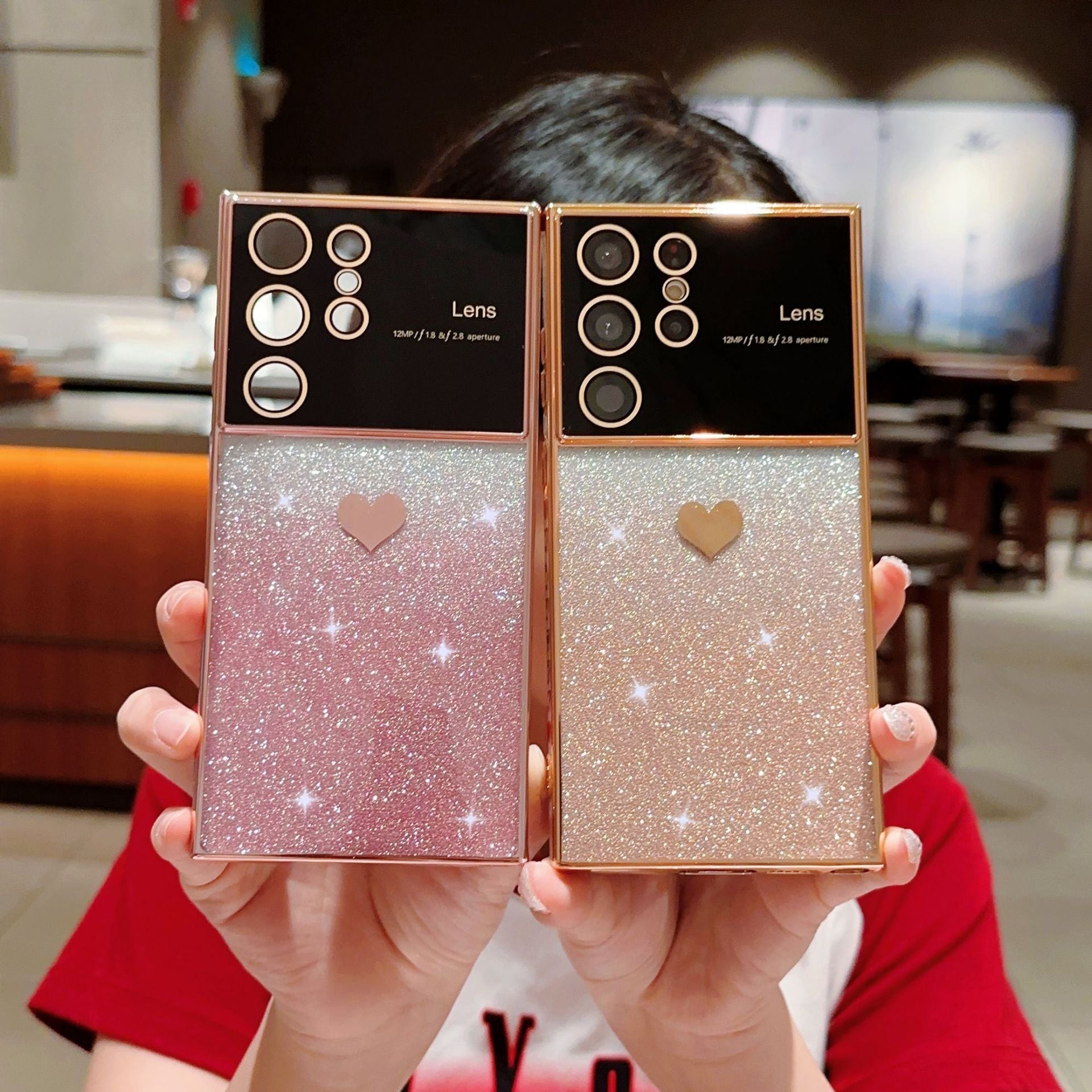 S23 ULTRA Gradient Heart Premium Case For Women