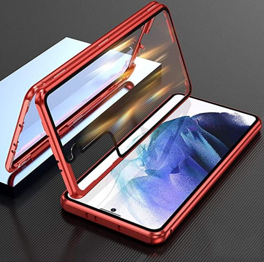 Galaxy S22 Series (Front+Back) Double Magnetic Glass Case